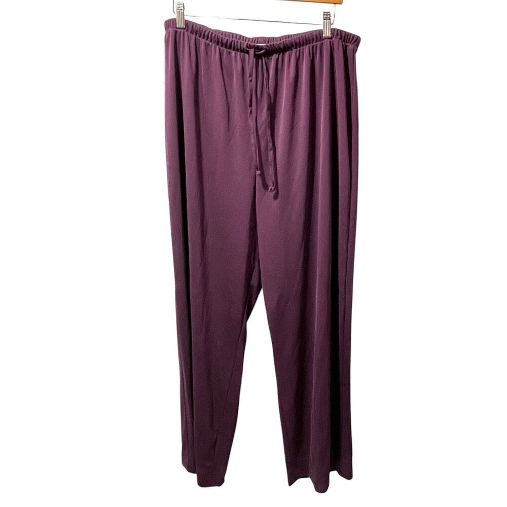 Jantzen Classics Womens Pants XL Plum Purple Elastic Waist Vintage 90s NWT